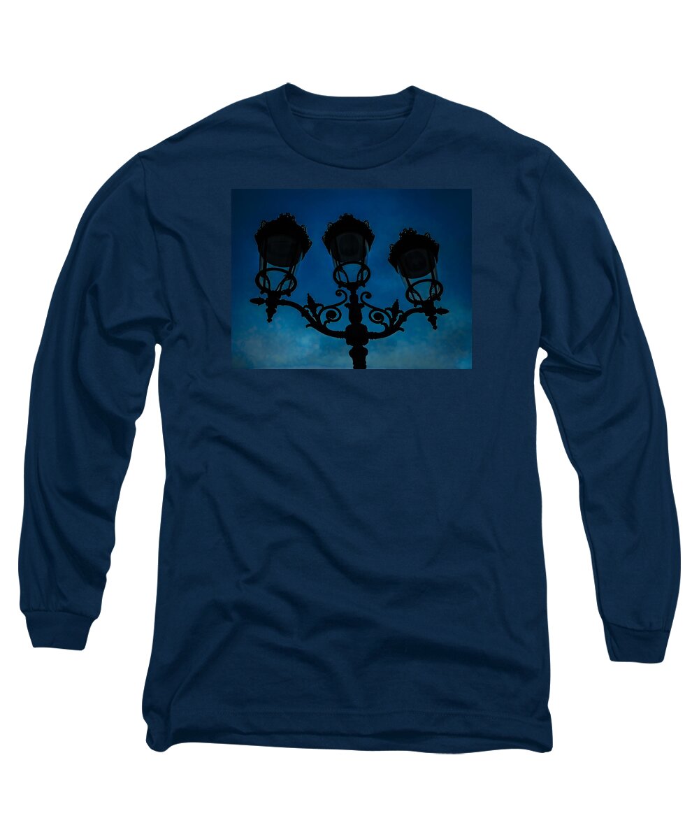Lanterns Long Sleeve T-Shirt featuring the photograph Notre Dame Lanterns by Pamela Newcomb