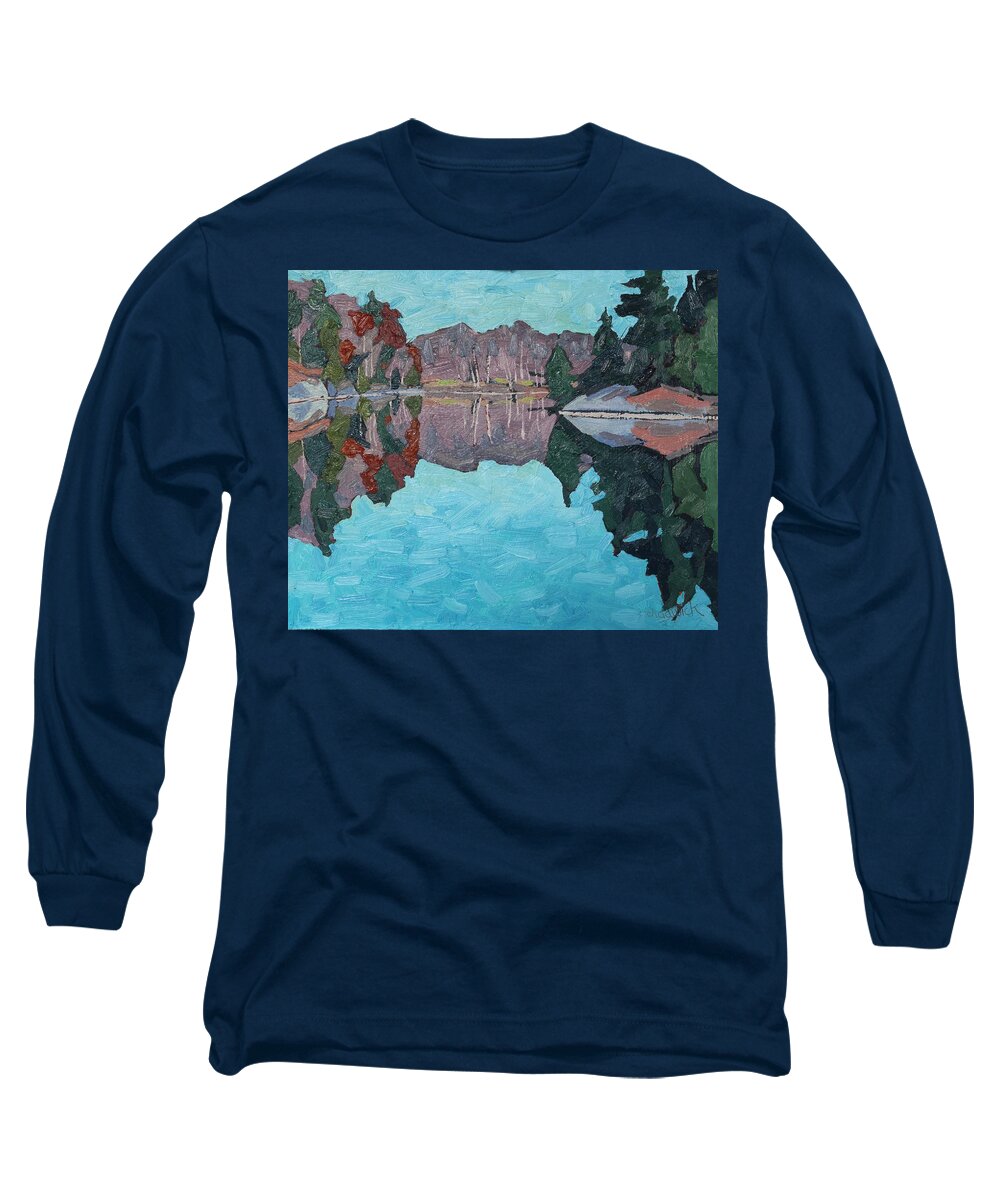 1929 Long Sleeve T-Shirt featuring the painting Paddling Home by Phil Chadwick