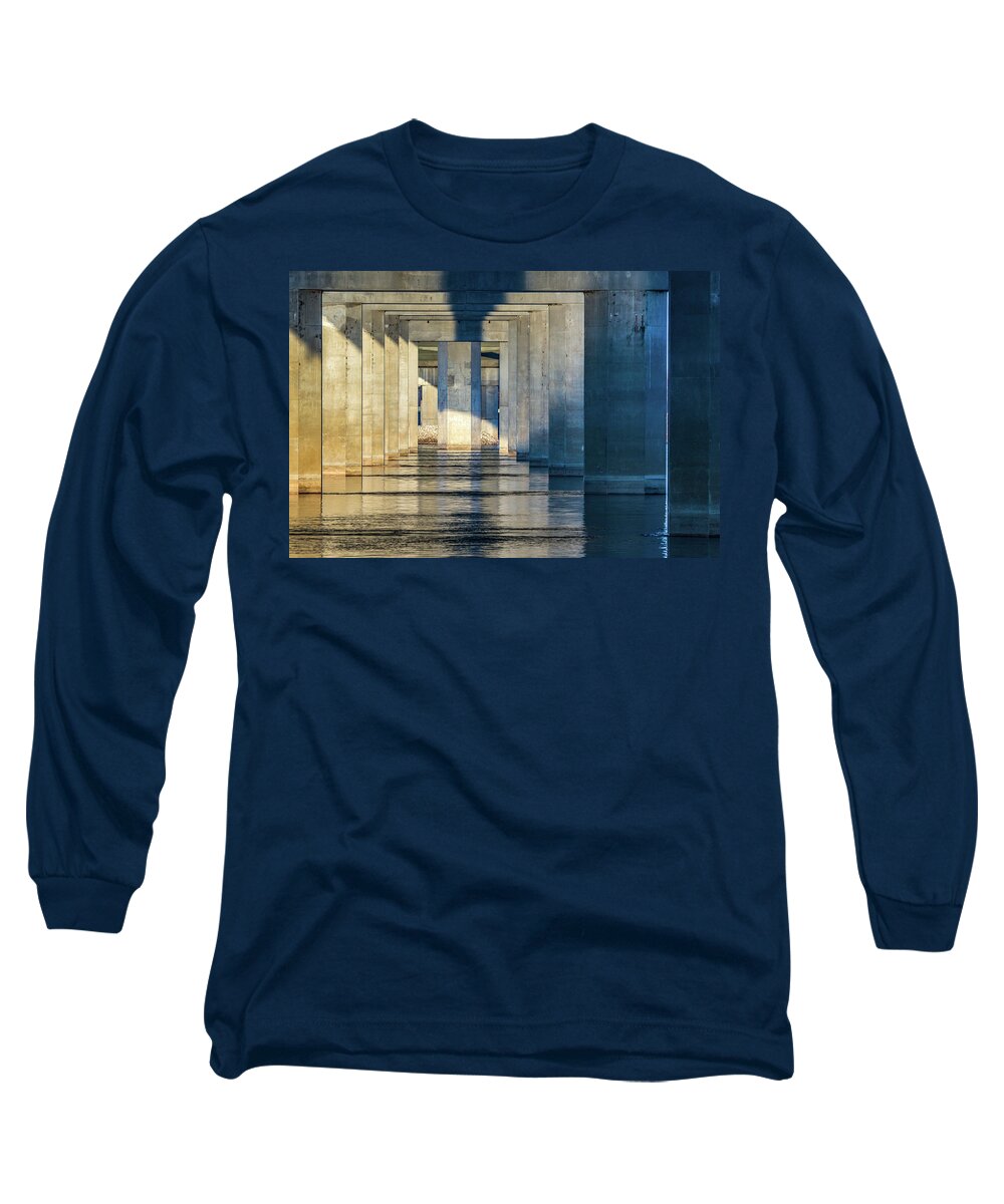 Clark Bridge Long Sleeve T-Shirt featuring the photograph Passages by Holly Ross