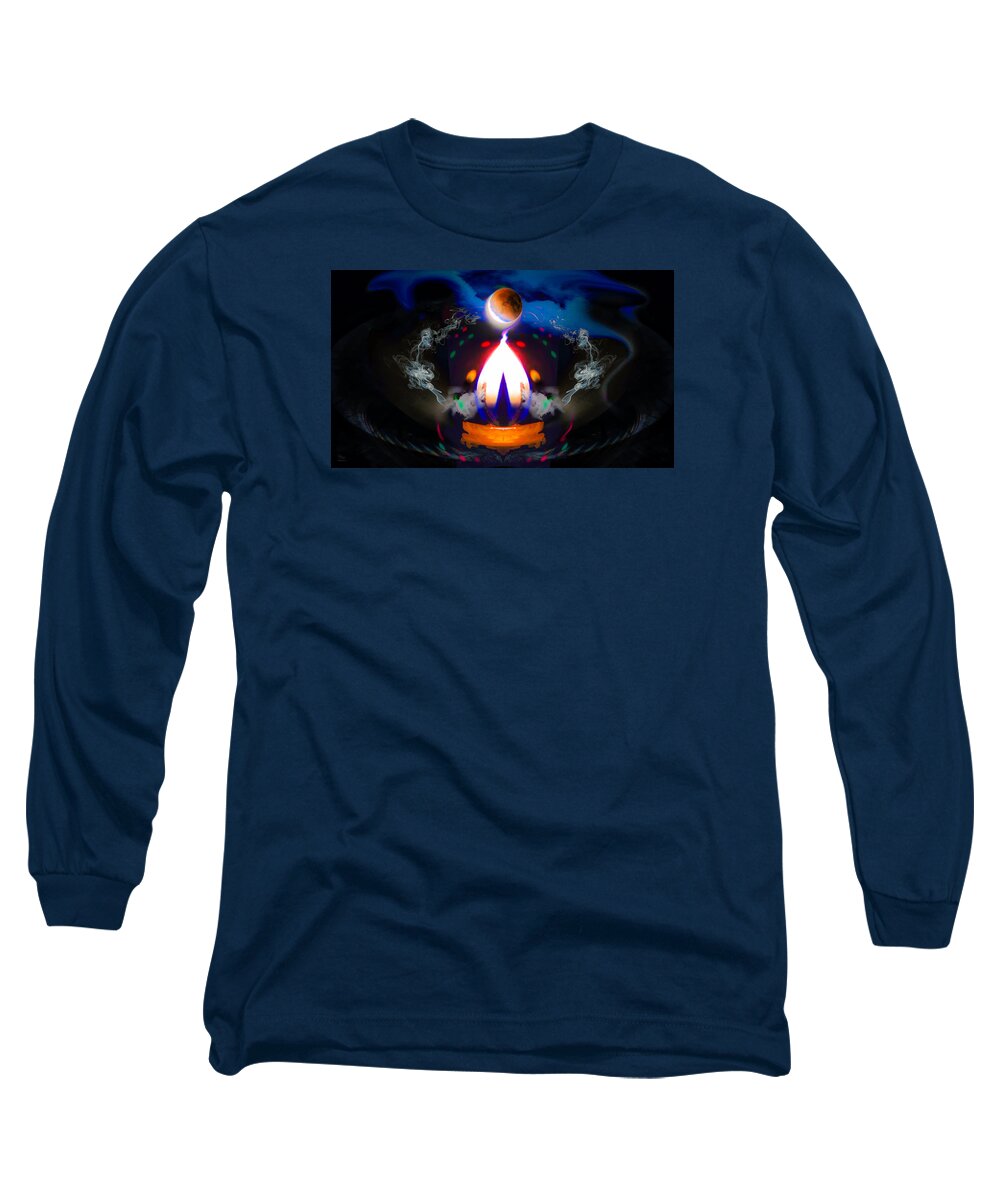 Moon Long Sleeve T-Shirt featuring the photograph Passion Eclipsed by Glenn Feron