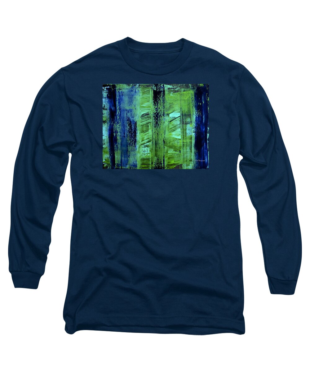 Abstract Long Sleeve T-Shirt featuring the painting Peeking Through the Blinds by Dick Bourgault