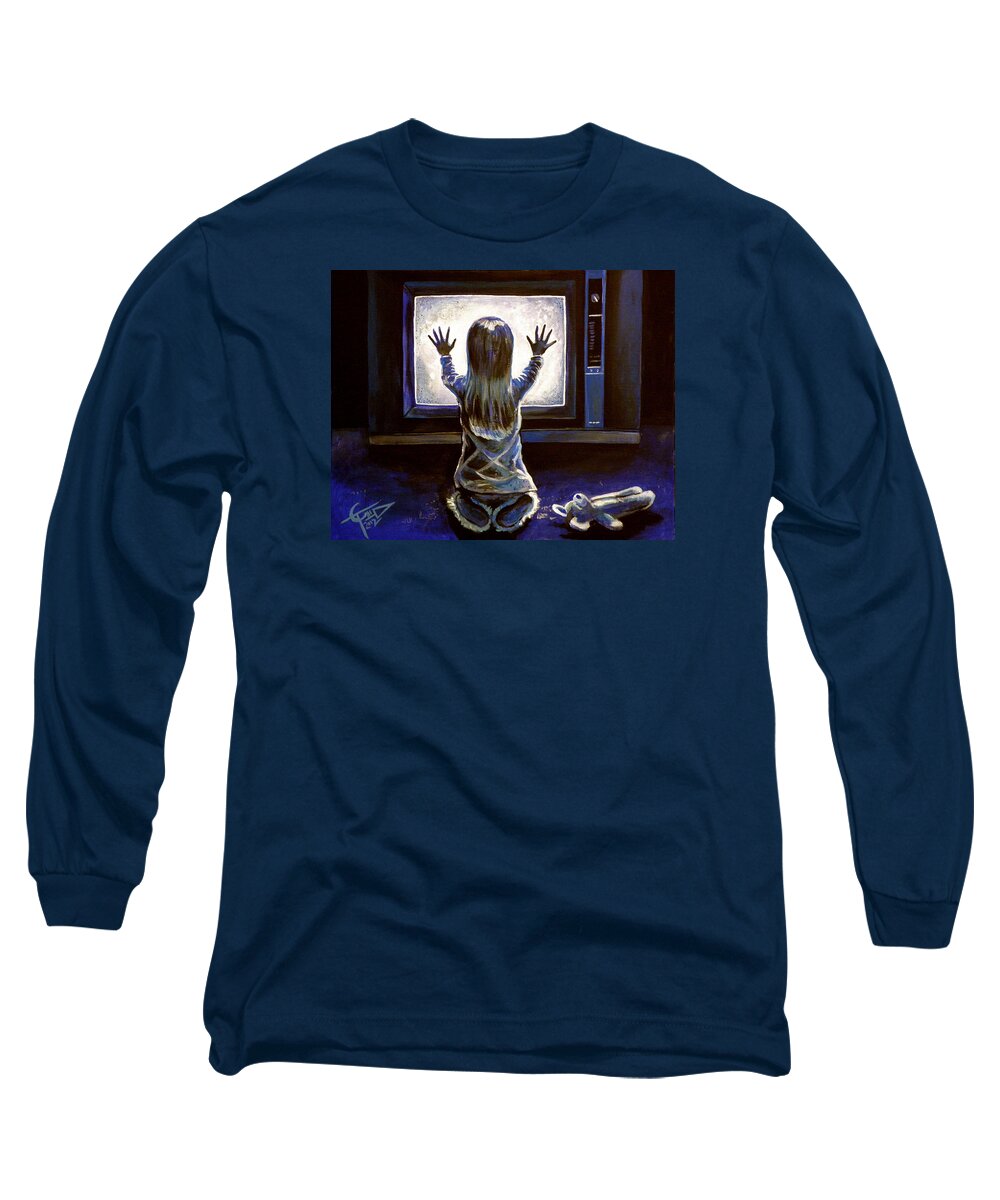 Poltergeist Long Sleeve T-Shirt featuring the painting Poltergeist by Tom Carlton