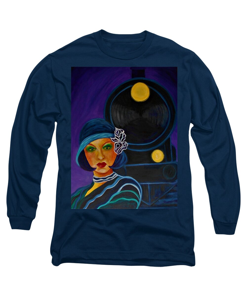 Power Long Sleeve T-Shirt featuring the painting Power Trip by Carolyn LeGrand