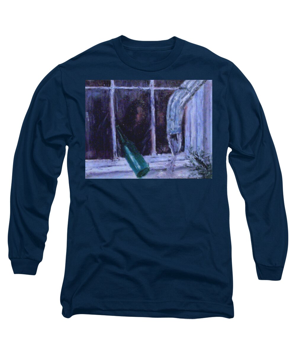 Original Long Sleeve T-Shirt featuring the painting Rainy Day by Stephen King