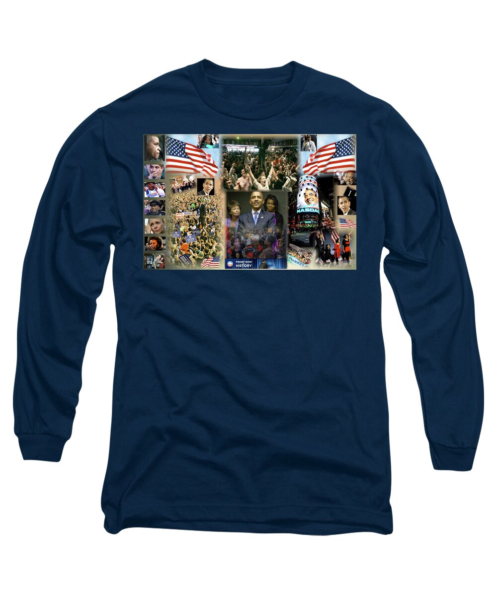 Barack Long Sleeve T-Shirt featuring the digital art Respectfully Yours..... Mr. President by Terry Wallace