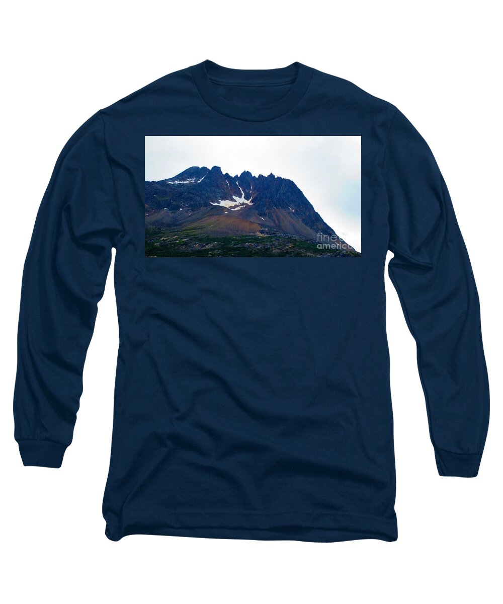 Sawtooth Mountians Alaska Long Sleeve T-Shirt featuring the photograph Sawtooth Alaska by Laurianna Taylor