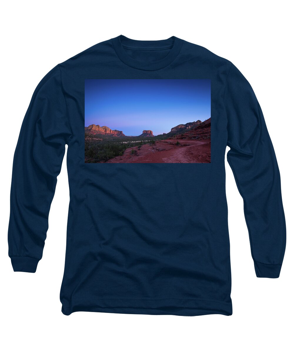 Desert Long Sleeve T-Shirt featuring the photograph Sedona Sunset by Aileen Savage