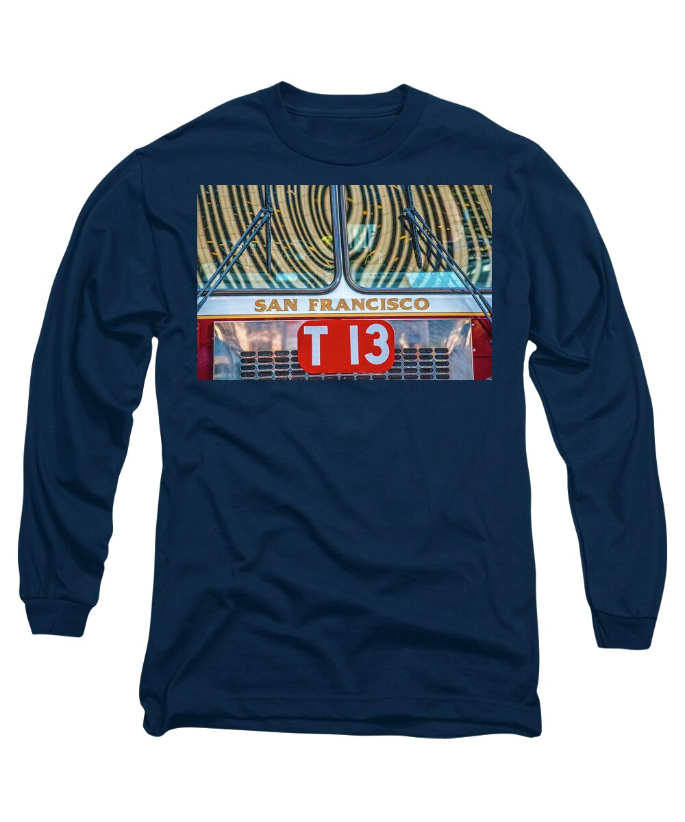 San Francisco Fire Department Long Sleeve T-Shirt featuring the photograph SF Fire T13 by Ed Broberg