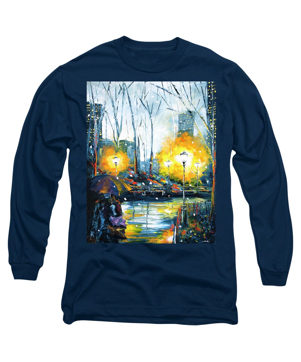City Long Sleeve T-Shirt featuring the painting Solstice in the City, vol.1 by Nelson Ruger