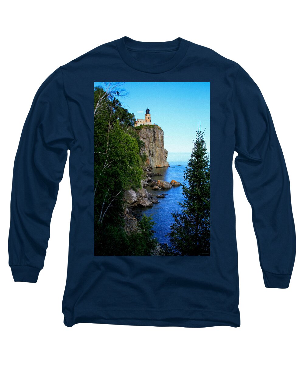 Bonnie Follett Long Sleeve T-Shirt featuring the photograph Split Rock Lighthouse by Bonnie Follett