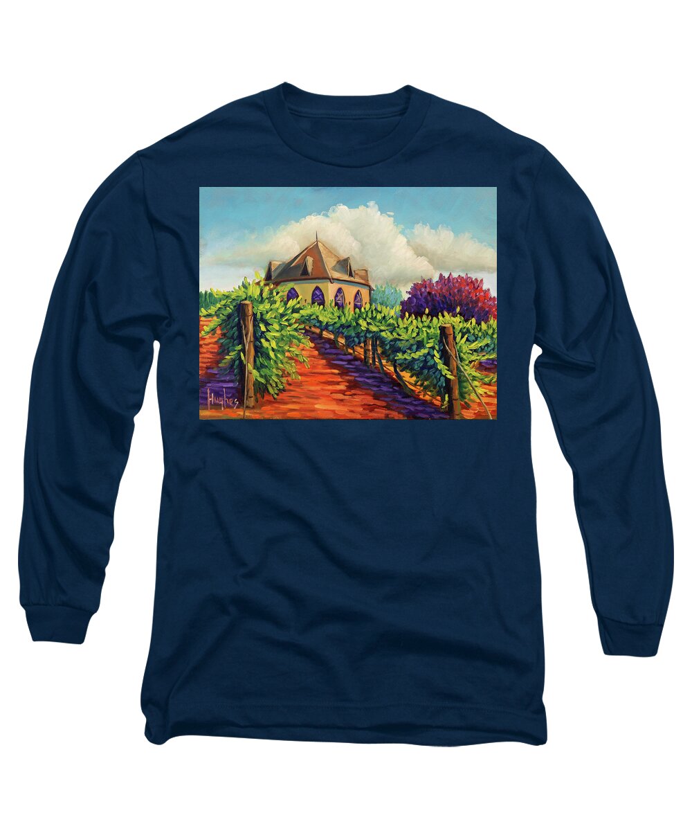 Ste Chappelle Winery Long Sleeve T-Shirt featuring the painting Ste Chappelle Winery by Kevin Hughes