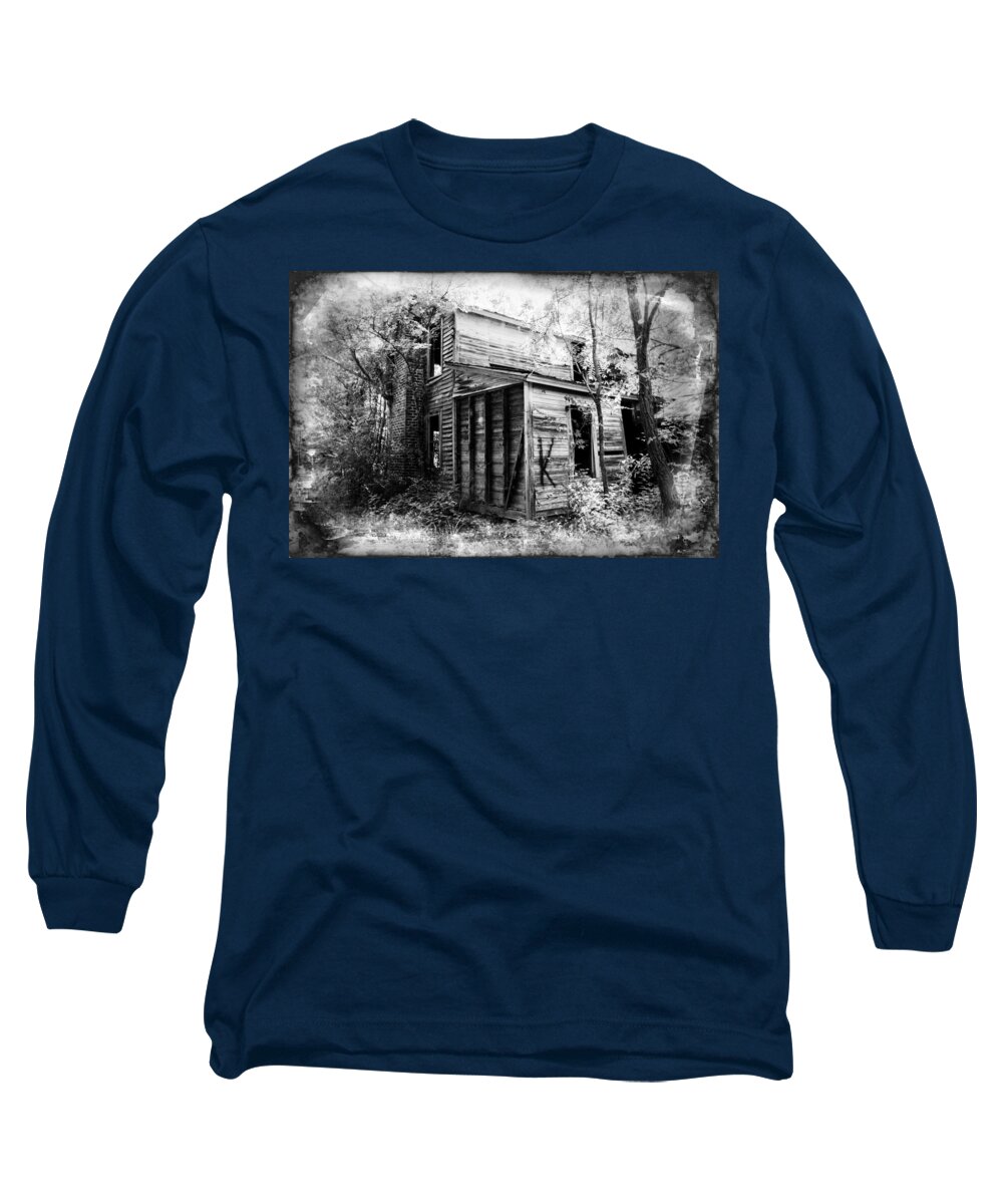 Abandoned Long Sleeve T-Shirt featuring the photograph Stories by Jessica Brawley