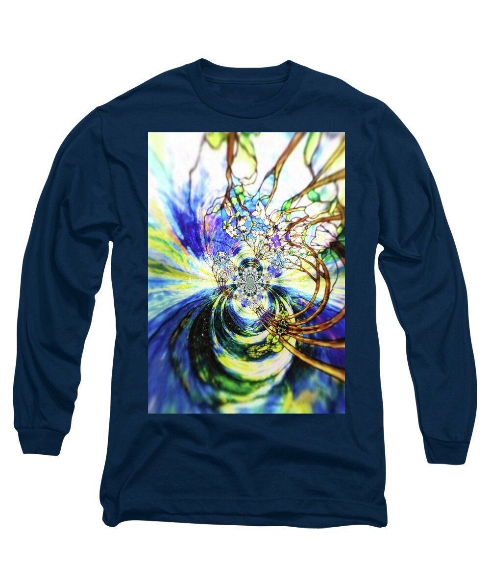 Abstract Long Sleeve T-Shirt featuring the photograph Sucked into the Vortex by Stacie Siemsen