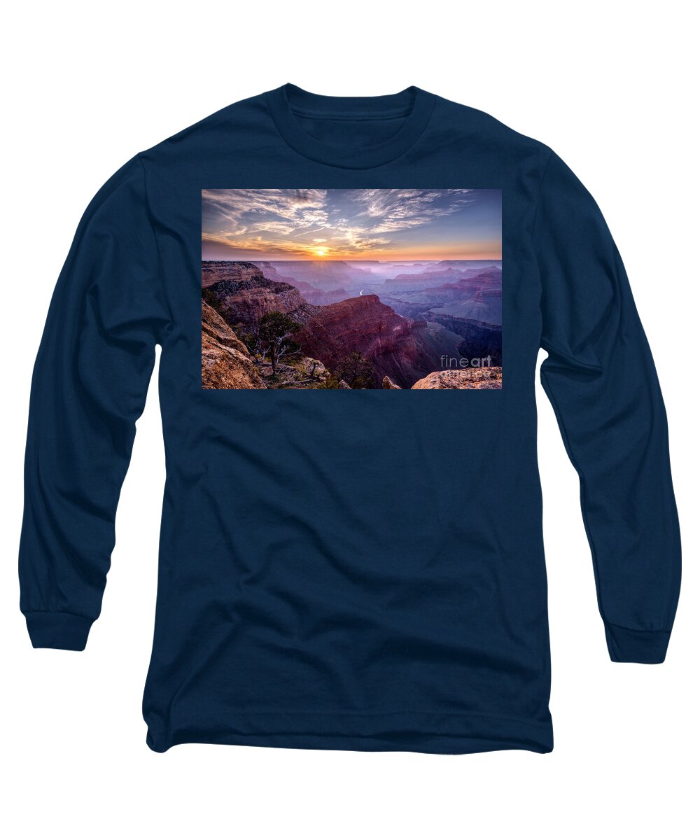 Grand Long Sleeve T-Shirt featuring the photograph Sunset at Grand Canyon by Daniel Heine