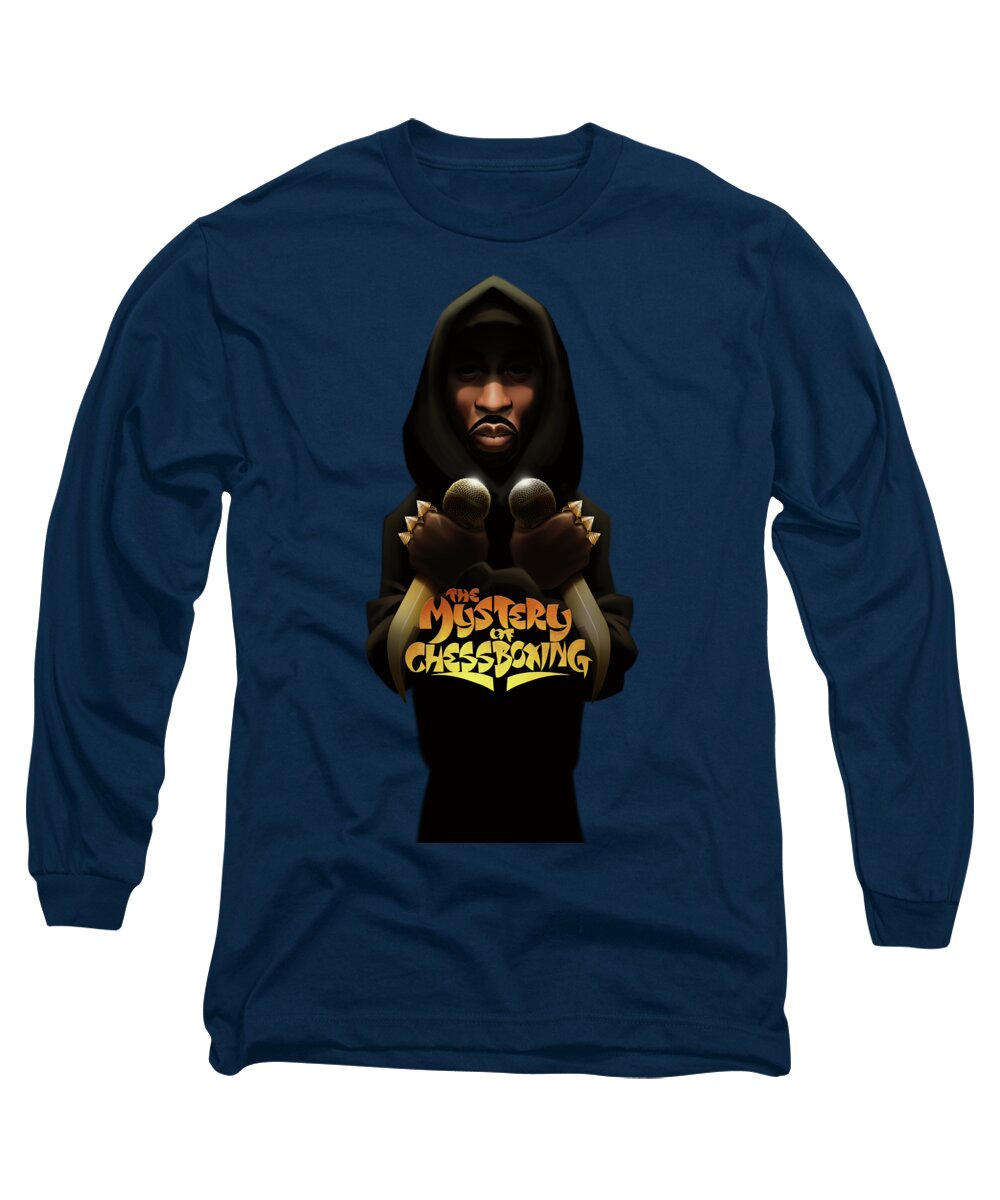 Wutang Long Sleeve T-Shirt featuring the digital art The Mystery of Chessboxing by Nelson dedosGarcia