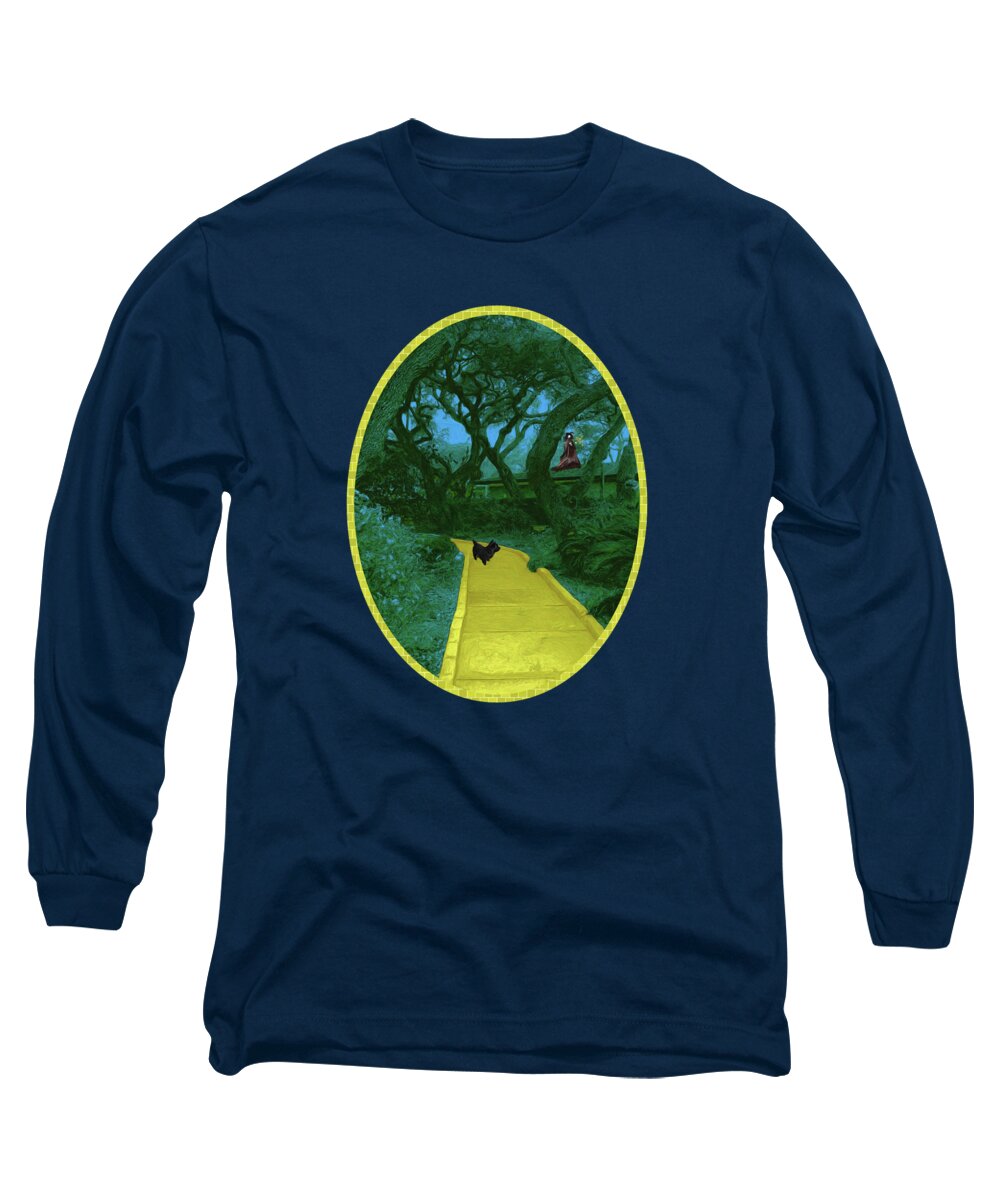 The Road To Oz Long Sleeve T-Shirt featuring the painting The Road To Oz by Two Hivelys