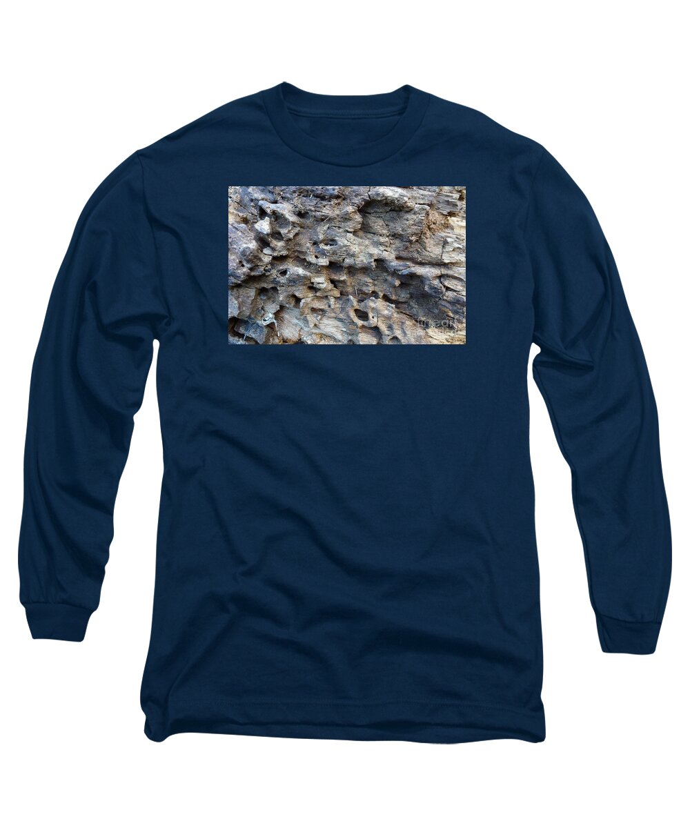 Abstract Long Sleeve T-Shirt featuring the photograph Tree Bark 1 by Jean Bernard Roussilhe