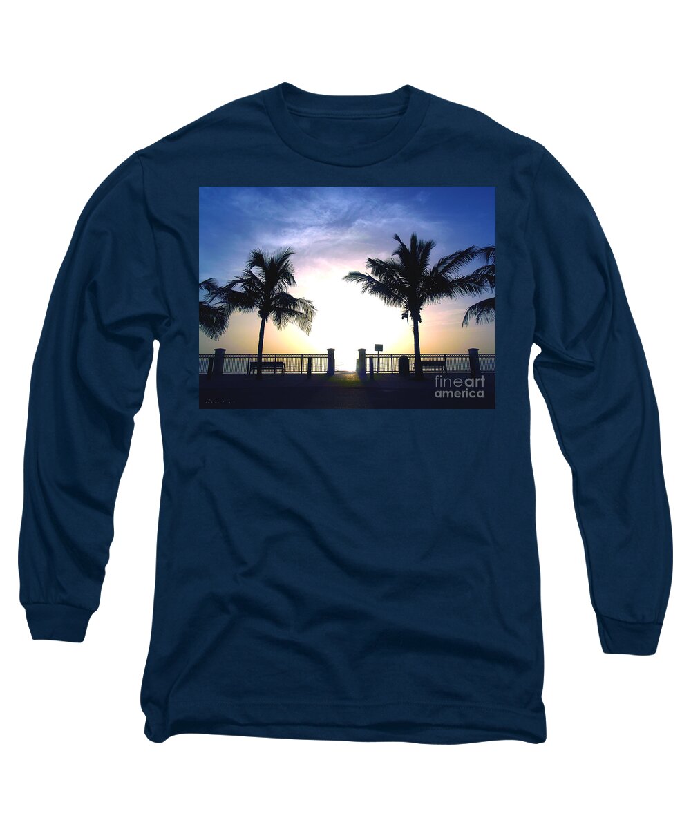 Vero Beach Long Sleeve T-Shirt featuring the photograph Tropical Sunrise Sescape Vero Beach Florida B1 by Ricardos Creations