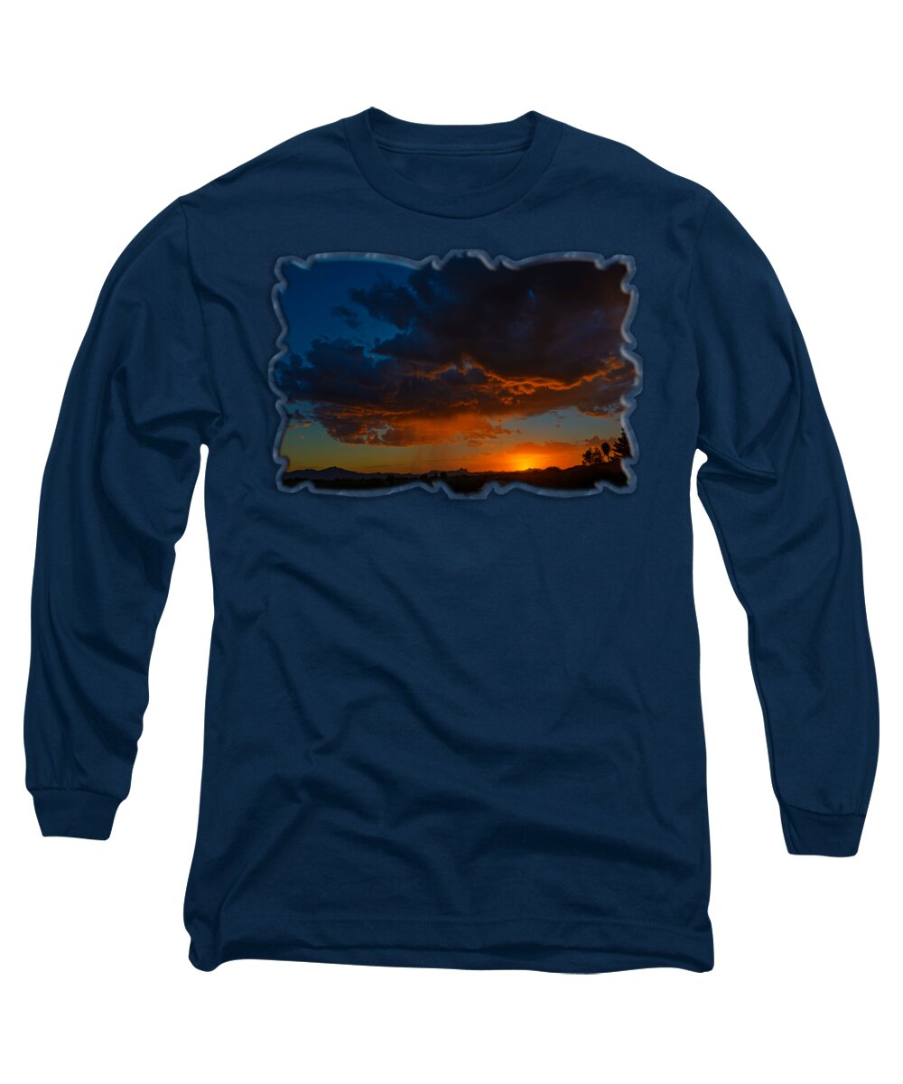Arizona Long Sleeve T-Shirt featuring the photograph Tucson Sunset h59 by Mark Myhaver