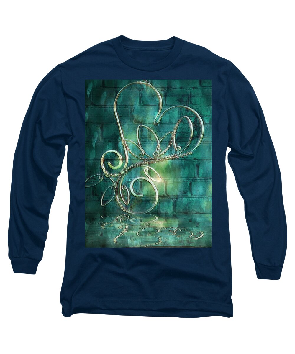 Surreal Heart Long Sleeve T-Shirt featuring the digital art Tunnel Of Love by Pamela Smale Williams