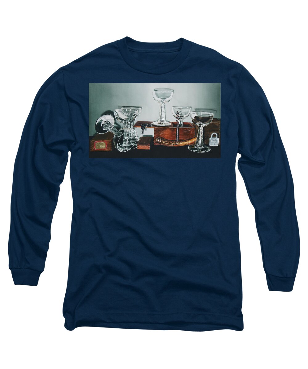 Glassware Long Sleeve T-Shirt featuring the painting Under Lock and Key by Denny Bond