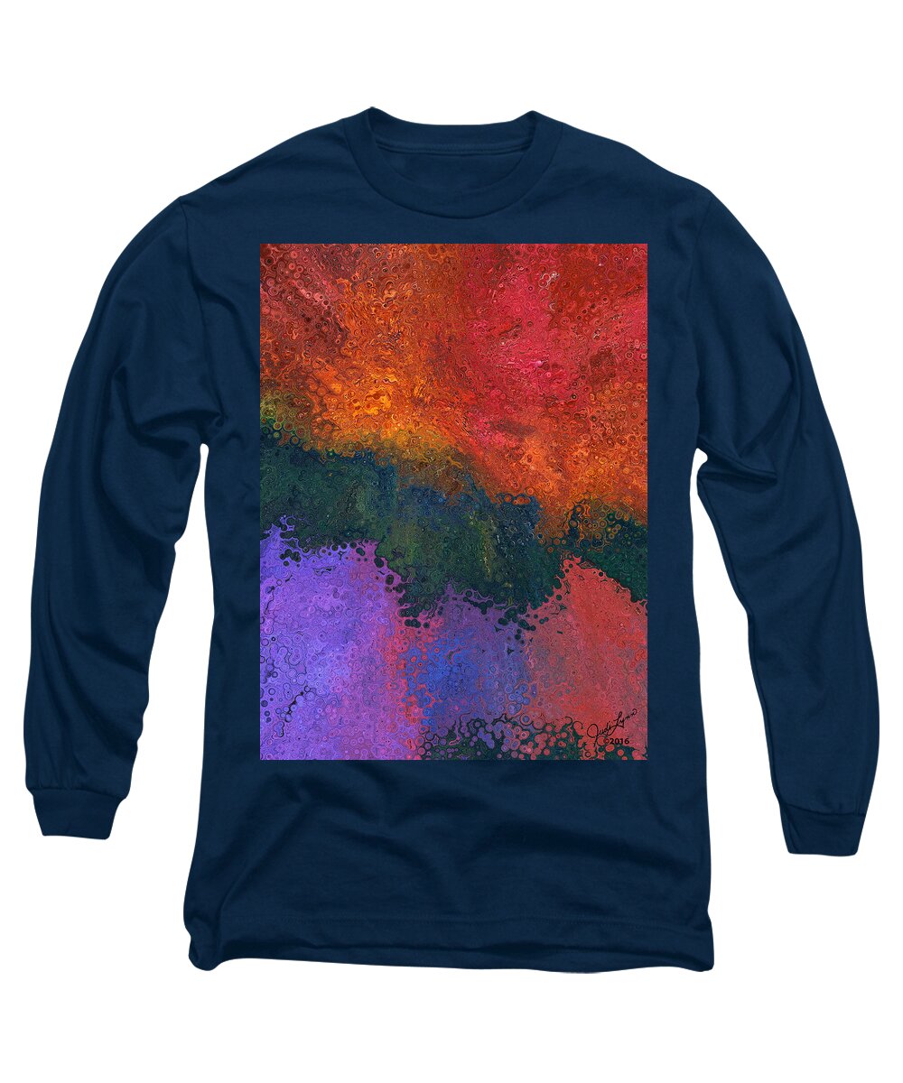 Verge Long Sleeve T-Shirt featuring the digital art Verge 2 by Judi Lynn