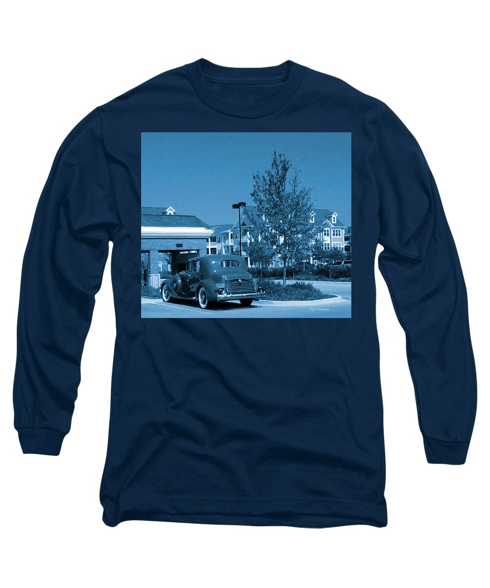 Vintage Automobile Long Sleeve T-Shirt featuring the pyrography Vintage Automobile by Elly Potamianos