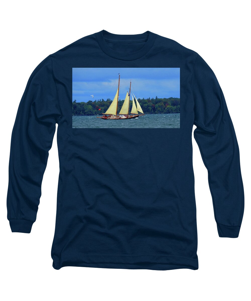 Schooner Long Sleeve T-Shirt featuring the photograph When And If by Dennis McCarthy