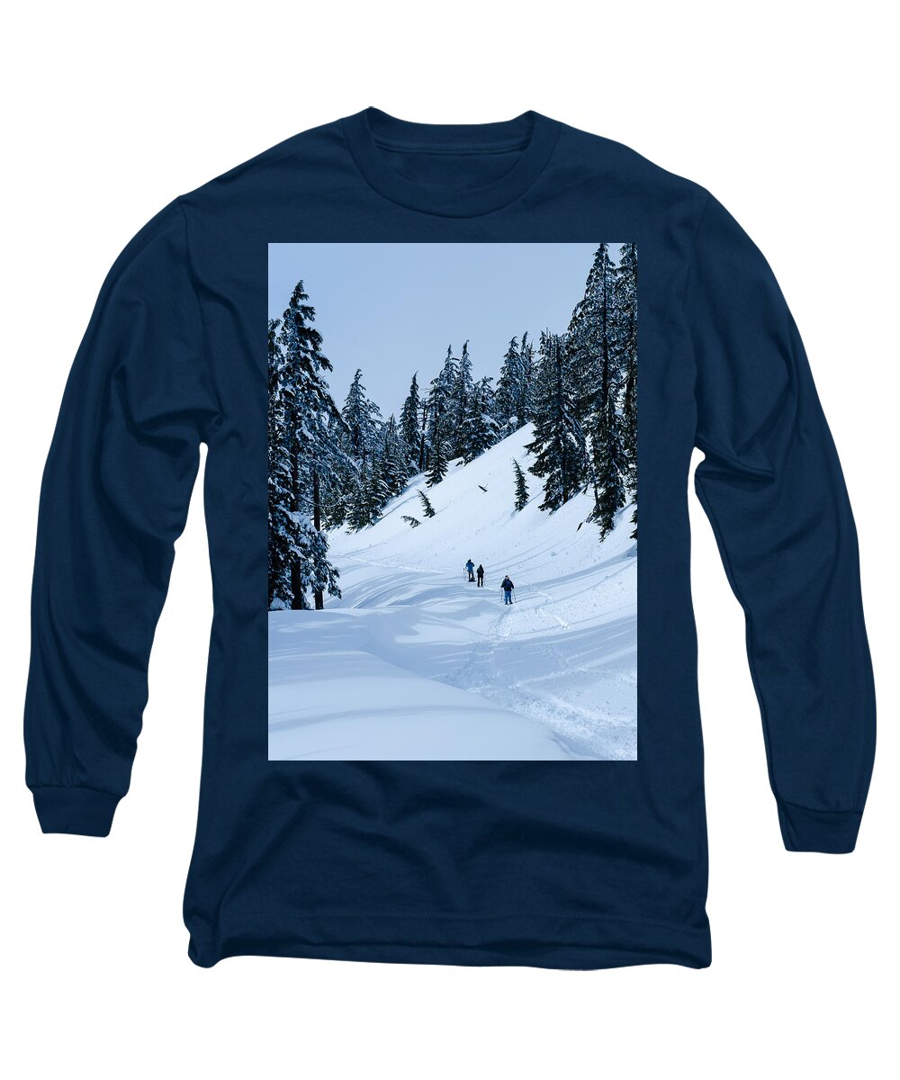 Crater Lake Long Sleeve T-Shirt featuring the photograph Winter Wonderland by Tom Potter