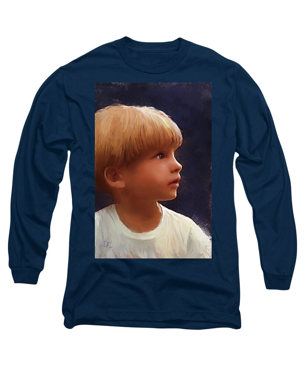 Children Long Sleeve T-Shirt featuring the painting Wonderment by Diane Chandler