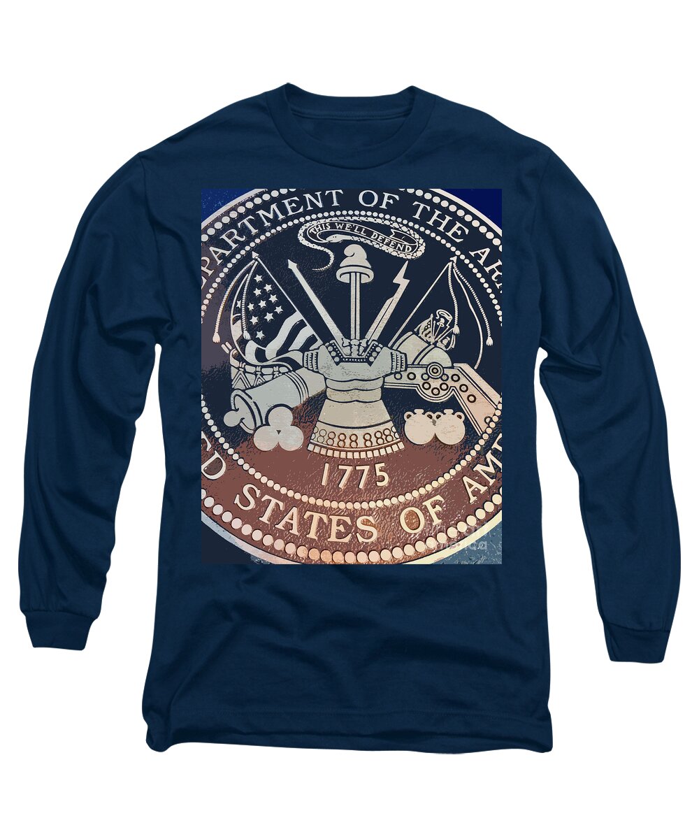 Military Long Sleeve T-Shirt featuring the photograph Army Emblem by Alan Metzger