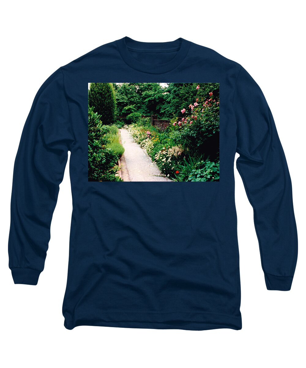 Henry Clay Estate Long Sleeve T-Shirt featuring the photograph Ashland Garden Walk by Mike McBrayer