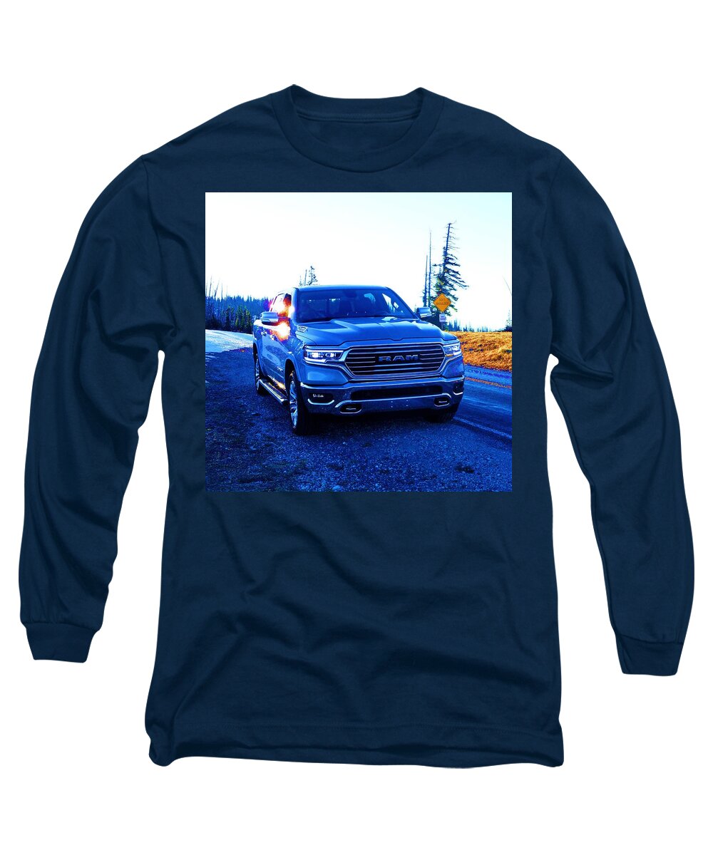 Ram Long Sleeve T-Shirt featuring the photograph At 10,000 Feet by Dietmar Scherf