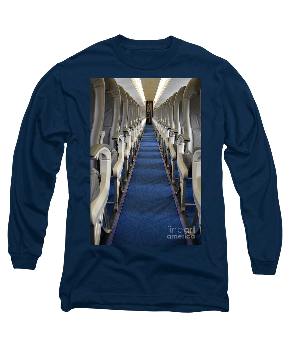 Aisle Long Sleeve T-Shirt featuring the photograph Cabin Aisle by Thomas Schroeder