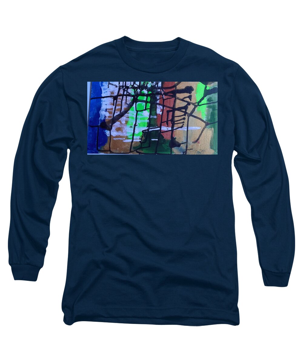  Long Sleeve T-Shirt featuring the painting Caos 17 by Giuseppe Monti