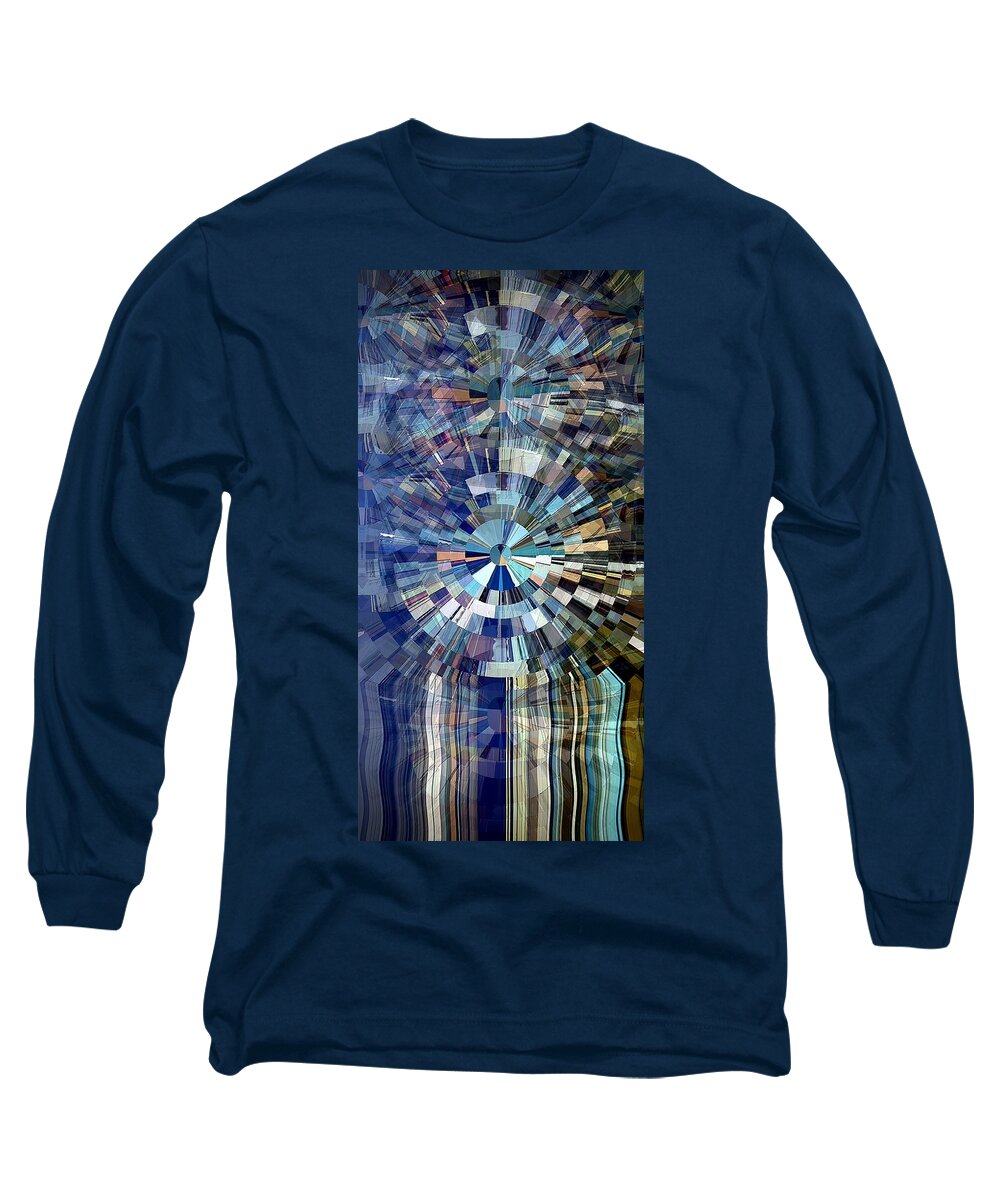 Radial Long Sleeve T-Shirt featuring the digital art Diamonds are Forever by David Manlove