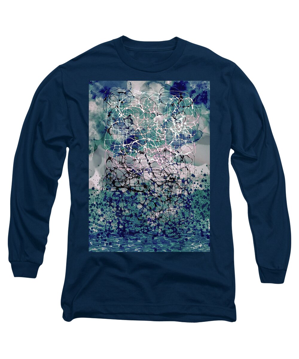 Landscape Long Sleeve T-Shirt featuring the digital art Entanglement by Alexandra Vusir