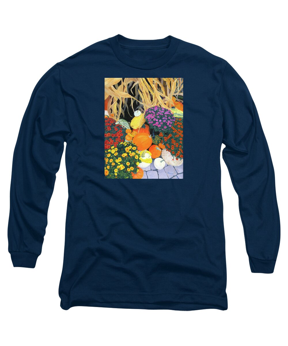 Fall Long Sleeve T-Shirt featuring the painting Fall Bounty by Lynne Reichhart