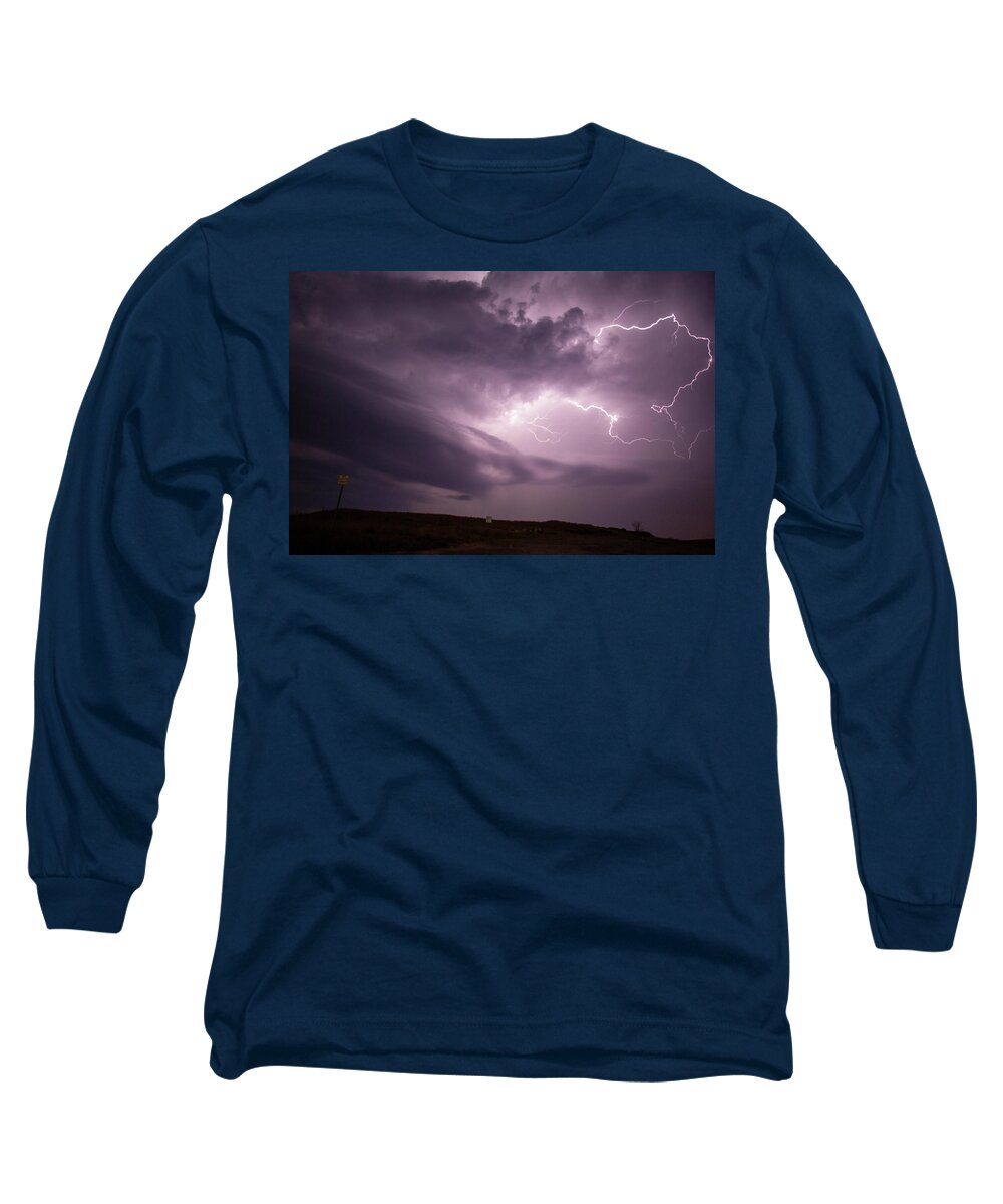 Nebraskasc Long Sleeve T-Shirt featuring the photograph One Last Storm Chase of 2019 070 by Dale Kaminski