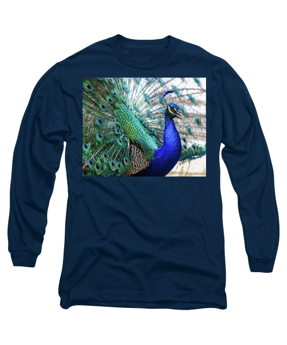 2017 Long Sleeve T-Shirt featuring the photograph Peacock by KC Hulsman