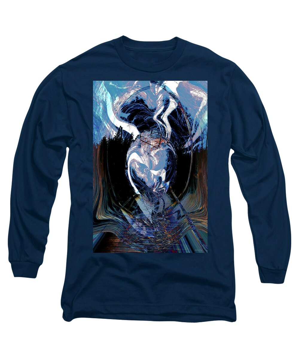 Road To Nowhere Long Sleeve T-Shirt featuring the digital art Road To Nowhere by Linda Sannuti