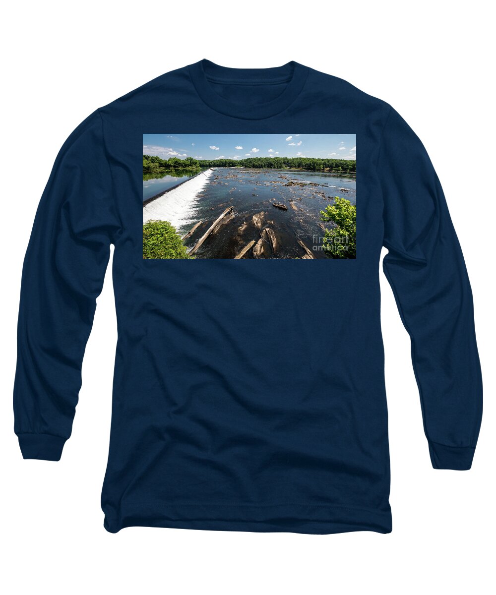 Savannah River Rapids - Augusta Ga Georgia Long Sleeve T-Shirt featuring the photograph Savannah River Rapids - Augusta GA by Sanjeev Singhal