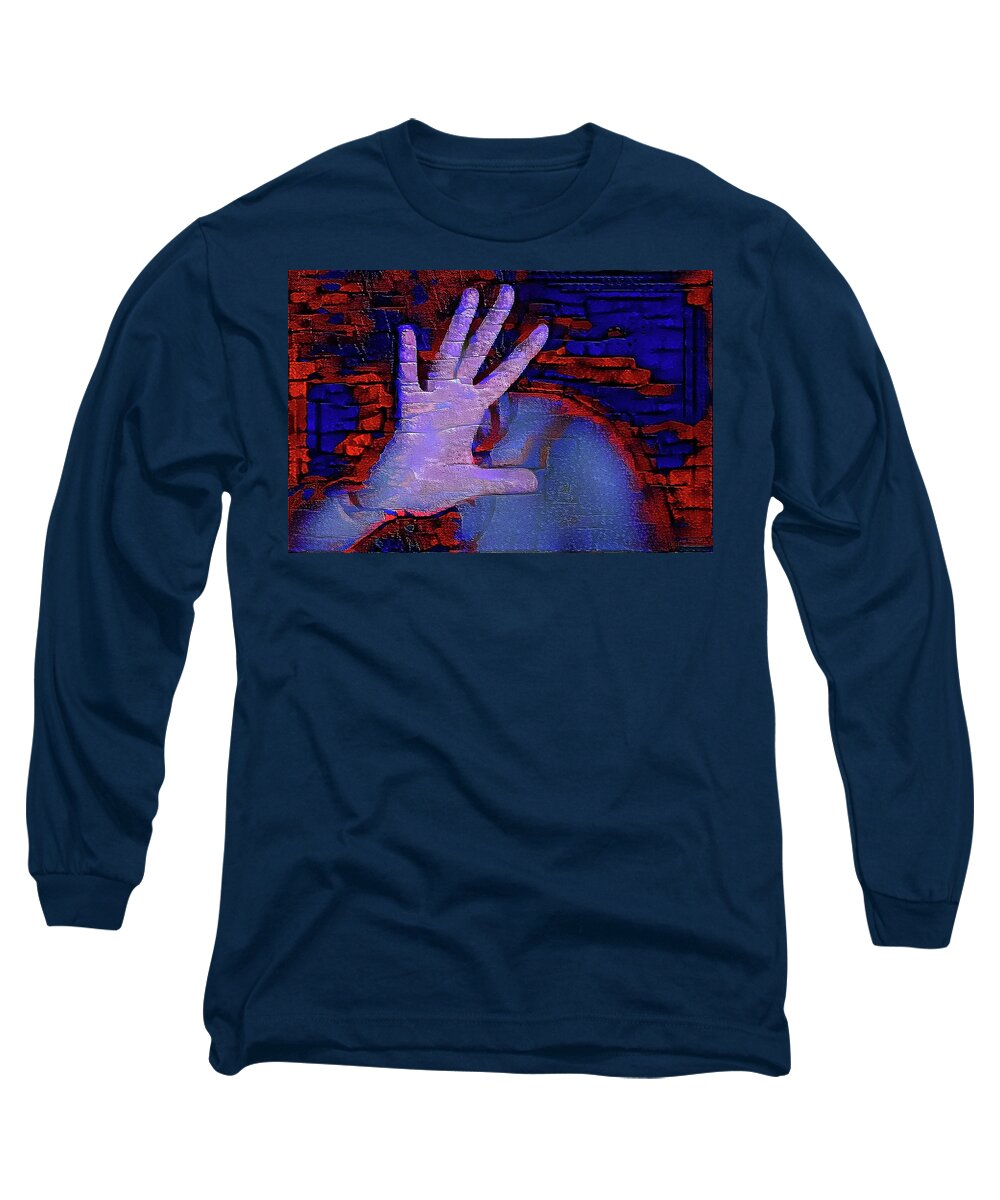 Expressionism Long Sleeve T-Shirt featuring the digital art The Shining by Alex Mir