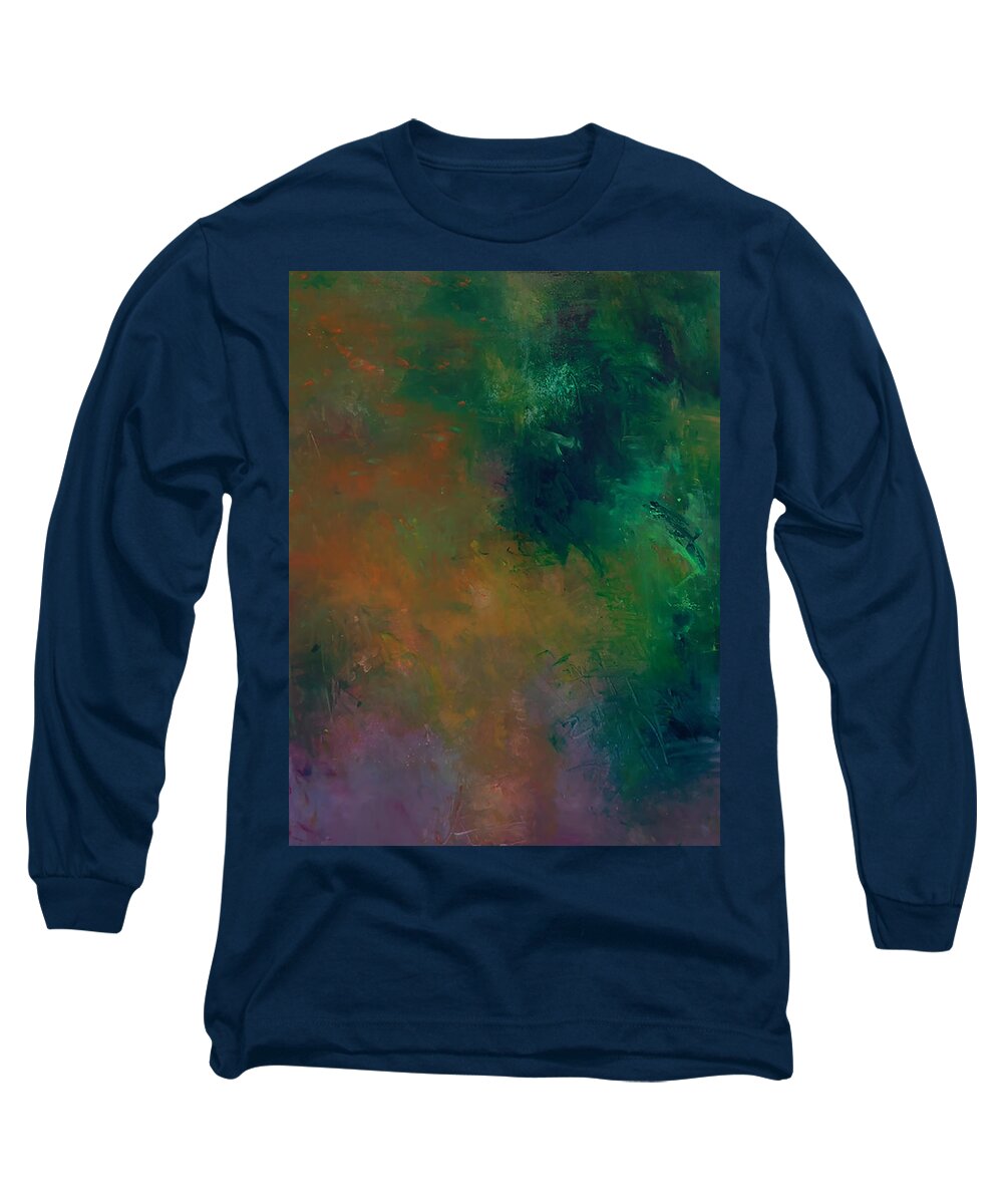 Textures Long Sleeve T-Shirt featuring the painting Twilight I by Ron Halfant