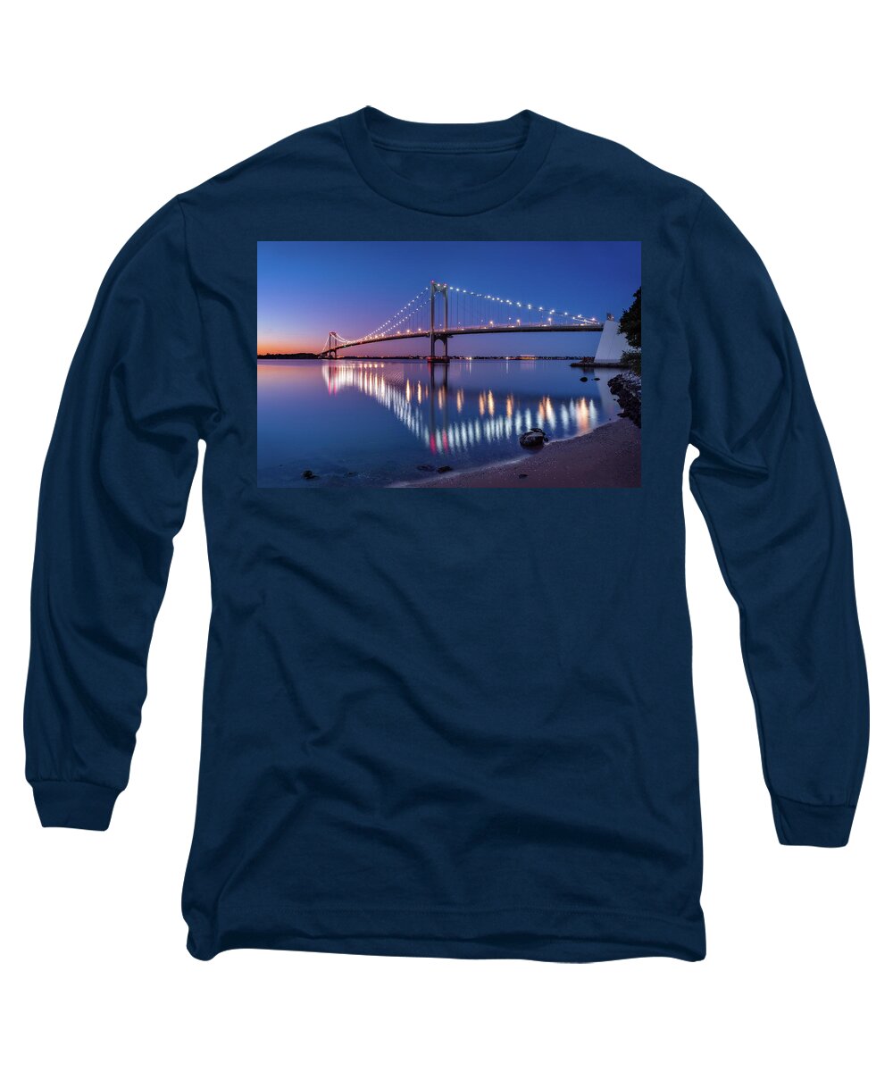 Bridge Long Sleeve T-Shirt featuring the photograph Whitestone Bridge by John Randazzo