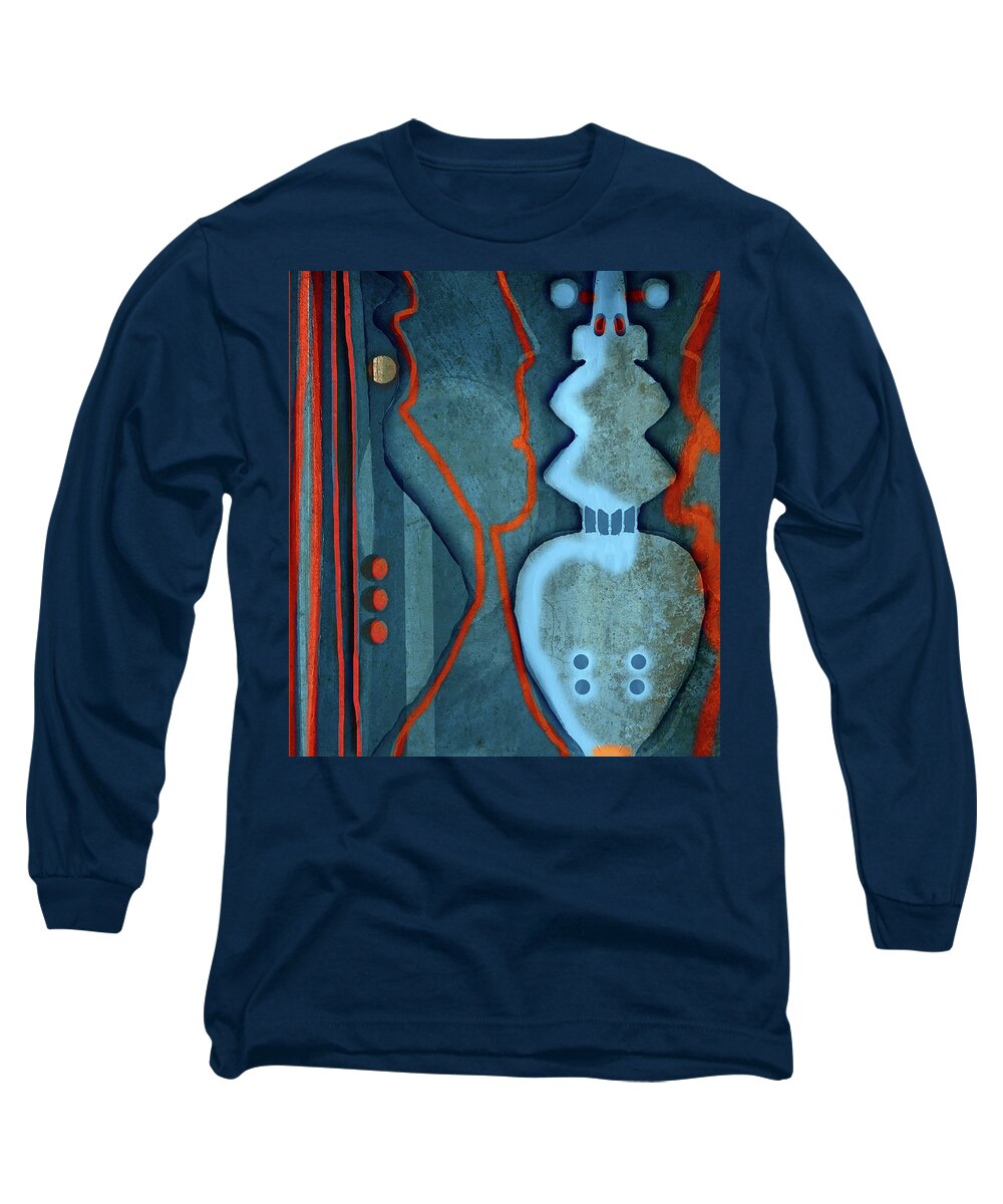 Music Long Sleeve T-Shirt featuring the mixed media Abstract 79 #1 by Amy Shaw