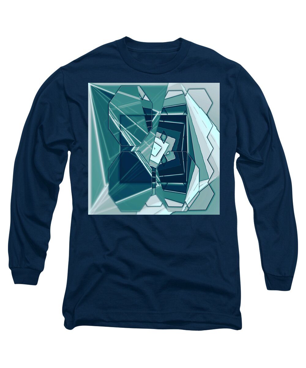 Abstract Long Sleeve T-Shirt featuring the digital art Pattern 85 #1 by Marko Sabotin