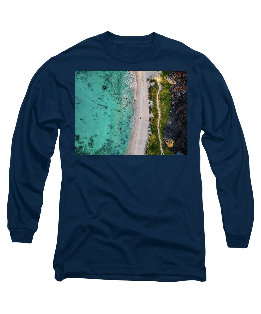 Makalawena Long Sleeve T-Shirt featuring the photograph Makalawena Beach by Christopher Johnson