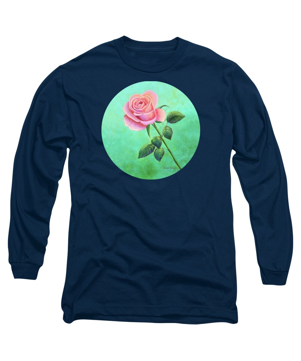 A Long Sleeve T-Shirt featuring the painting A Rose for Zilpha by Sarah Irland