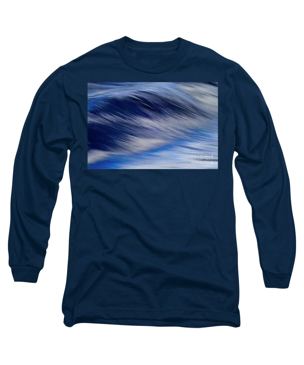 Wave Long Sleeve T-Shirt featuring the photograph Blue Wave by Heiko Koehrer-Wagner